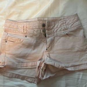 pink blue spice shorts 3 buttons